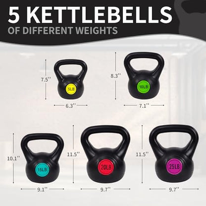 BalanceFrom Kettlebell Sets 30lbs, 45lbs, 50lbs, 75lbs 3 or 4 Piece Strength Training Kettlebells Weight Set, Multiple Sizes - style: 75 lbs Set