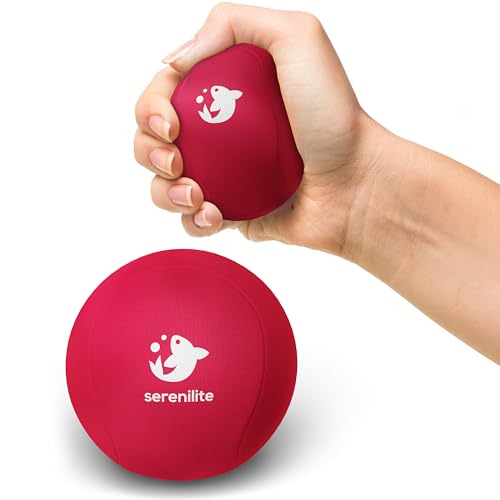 Serenilite Stress Balls for Adults, Squeeze Ball for Hand Therapy, Stress Ball, Hand Exercisers for Therapy & Grip Strengthening, Physical Therapy Balls, Hand Grip Strengthener.