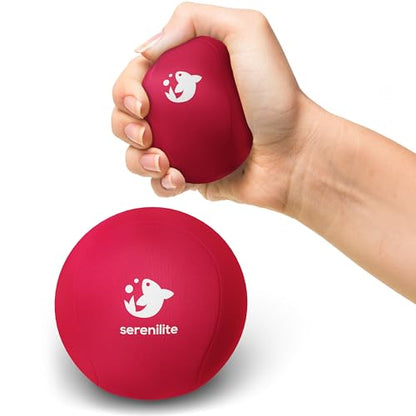 Serenilite Stress Balls for Adults, Squeeze Ball for Hand Therapy, Stress Ball, Hand Exercisers for Therapy & Grip Strengthening, Physical Therapy Balls, Hand Grip Strengthener.