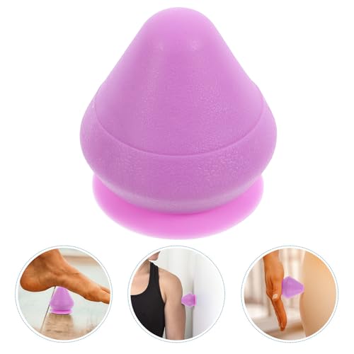 Beavorty 1Pcs Mountable Massage Ball Trigger Point Cone Massage Ball with Suction Cup Massager Wall Ball Massager Deep Tissue Massage Tool for Back Foot Neck Plantar Fasciiti-s Purple