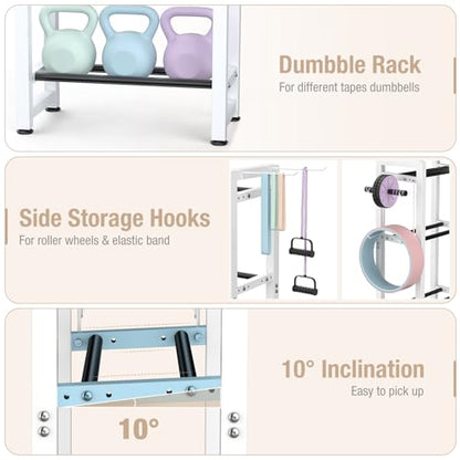 Small Dumbbell Rack，Heavy Duty Adjustable Dumbbell Weight Rack with Side Hooks,Gym Equipment Weight Set holderfor Dumbbell,Kettlebells Rack, Other Gym Accessories - size: 3-Tier