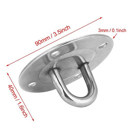 HERCHR 2pcs Battle Rope Anchor Wall Mount for Suspension Straps, Yoga Swing Ceiling Mount Brackets, Body Weight Strength Training System, Yoga Swing Hammock