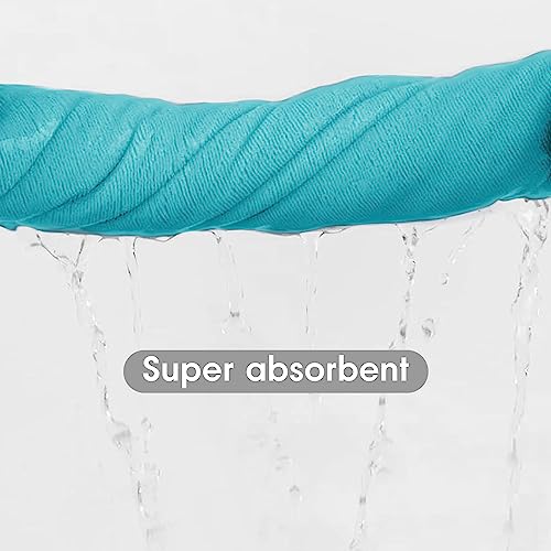 JML Bath Towel, Microfiber Bath Towels Set 4 Pack (30" x 60") - Large Size, Extra Absorbent, Quick Drying, Multipurpose Use as Bath Fitness Towel, Sports Towels, Yoga Towel, Aquamarine
