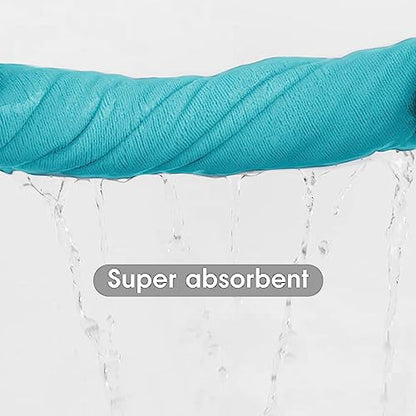 JML Bath Towel, Microfiber Bath Towels Set 4 Pack (30" x 60") - Large Size, Extra Absorbent, Quick Drying, Multipurpose Use as Bath Fitness Towel, Sports Towels, Yoga Towel, Aquamarine