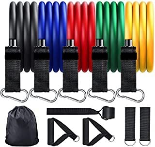 FIMISU 11 Piece Resistance Band Set - 150 lbs Total Resistance - Workout Anywhere
