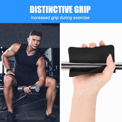 12 Pcs Gym Grip Pads for Weight Lifting Workout, Lifting Grips, Hand Pads, Adjustable Neoprene Padded for Men Women Fitness Strength Training