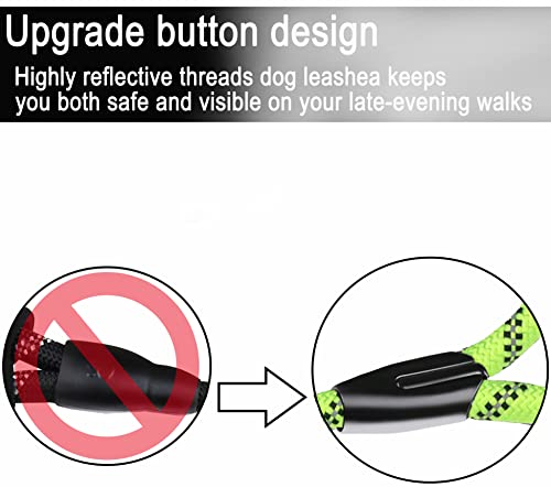 Dog Leash, 6 FT Heavy Duty Dog Leashes with Comfortable Padded Handle,Green - color: Green, size: 6 Feet x 1/2 Inch