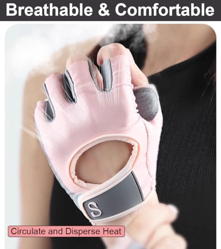 Gym Gloves Workout Gloves Women, Anti-Slip Breathable Gym Essentials Women for Weightlifting Cycling Training, Guantes para Gym Mujer