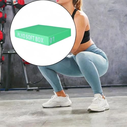 kowaku Jump Box Step up Box Plyometric Jump Box Heavy Duty Versatile Plyo Box Agility Box for Jumping Workout Skipping Lunges Squats - color: 90×75×15cm/green