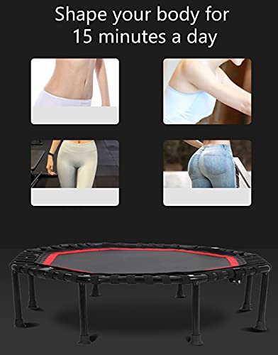 Replacement Trampoline Pad Outdoor Fitness Mute Foldable Trampoline with Armrests Mini Exercise Rebounder for Adults Indoor/Garden Workout Equipment,Maximum Load 200Kg,Diameter 40In