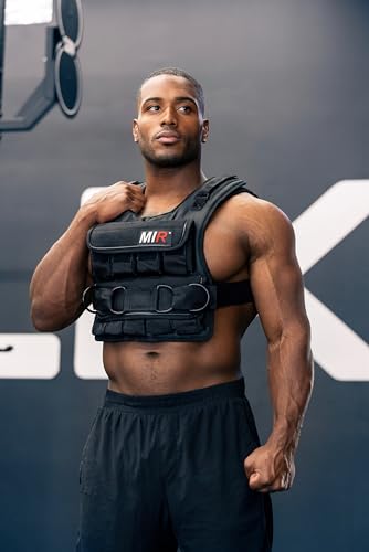 MiR Short Weighted Vest With Zipper Option 20lbs - 60lbs Solid Iron Weights. Workout Vest for Men and Women. - style: 30 lbs