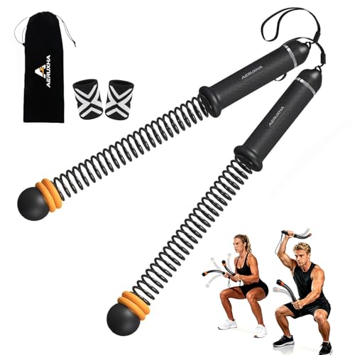 Weighted Ropeless Cordless Battle Ropes, Adjustable Resistance Portable Exercise Ropes w/Wristband&Storage Bag for Small Home Gym&Travel Strength Building HIIT Aerobic Training for Men&Women(Black) - color: Black