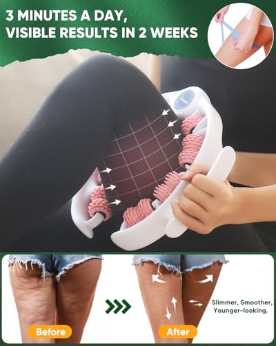 Cellulite Massager Roller, Cellulite Remover Muscle Roller, Fascia Massage Tool for Thigh, Leg, Waist - Anti-Celulitis, Lymphatic Drainage, Body Sculpting, Deep Tissue Pain Relief