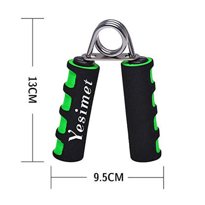 Hand Grip Strengthener Set, Forearm Exerciser, Finger Exercise Gripper, Grip Strength Trainer, hand Trainer-Soft Foam Hand Exerciser for Quickly Increasing Forearm and Hand Grips,2 Pack - color: Green