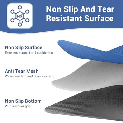 Avoalre Yoga Mat Foldable - Textured Non Slip Exercise Mat -Travel Lightweight Hot Yoga Mat with Carry Bag for Pilates & Home Workouts (72"L x 24"W x 3mm Thick)