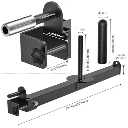 Kipika Power Rack Attachment for 5/8" & 1" Holes - Heavy Duty Home Gym Equipment for 2x2 or 3x3 Squat Rack, Adjustable and Easy to Install - color: 2 x 2 Racks with 1'' Hole