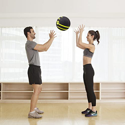 JFIT Dual Texture Medicine Ball – Weighted Exercise Ball for Strength, Core & Functional Fitness Training - style: 15lb