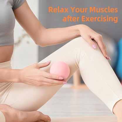 Massage Lacrosse Balls for Myofascial Release, Trigger Point Therapy - color: Pink