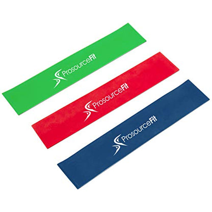 ProsourceFit Loop Resistance Bands Set of 3, 2-inch Wide for Leg Exercises and Physical Therapy - color: Multicolor