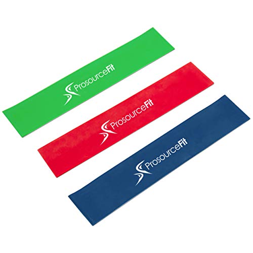 ProsourceFit Loop Resistance Bands Set of 3, 2-inch Wide for Leg Exercises and Physical Therapy - color: Multicolor