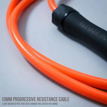 Elevate Gravity Heavy Rope - 3m, 10mm PVC - Boost Muscle, Cardio & Strength - Smooth Bearings - Ideal Indoor/Outdoor & Weight Loss. - color: Orange Aspiration