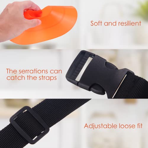 Kenning 100 Pcs Soccer Agility Cones with Strap, Orange Disc Cones for Sports Training, 7.5 Inch Soccer Field Marker Athletic Cone with 2 Carry Straps for Football Basketball Indoor Outdoor Practice