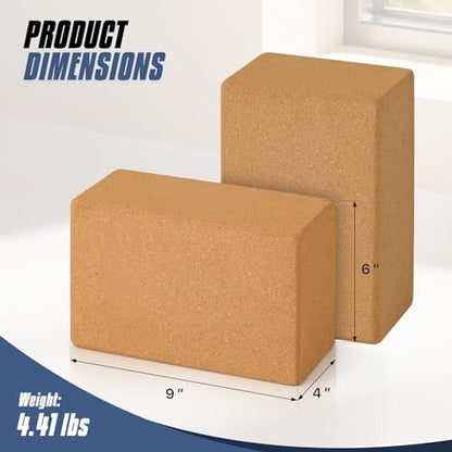MADOG Cork Yoga Block, Density Natural Cork Yoga Equipment
