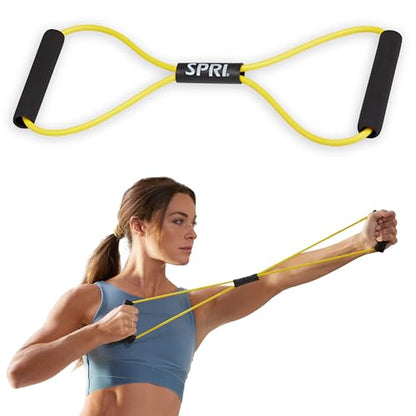 SPRI Ultra Toner Figure 8 Resistance Band with Padded Handles Great for Stretch, Exercise, Fitness Training, Yoga, Resistance Weights, Therapy, Gym or Home Workout Equipment. - style: Very Light