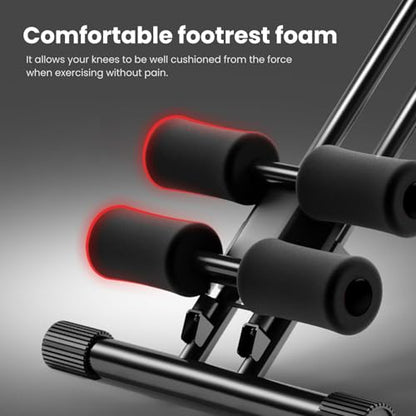Ab Workout Equipment Abdominal Roller, Adjustable Ab Machine Full Body Workout for Home Gym, for Body Shaping Foldable Waist Trainer Suitable for Beginner