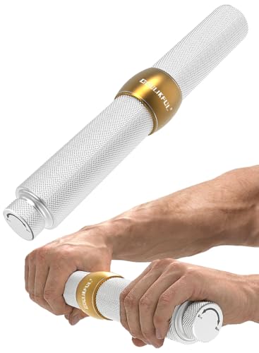 Grip Strength Trainer, Aluminum Alloy Forearm Strengthener Wrist Trainer with Adjustable Resistance Knob, Forearm Exerciser for Home Gym Sports Man Women Wrist Arm Builder