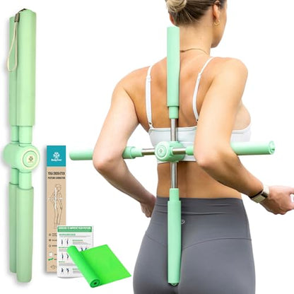 Posture Corrector - Yoga Cross Stick - Back Pain Relief for Men and Women - Stretcher and Straightener for Upper and Lower Back - Stretch Pole - Neck Hump Equipment - Sets bar