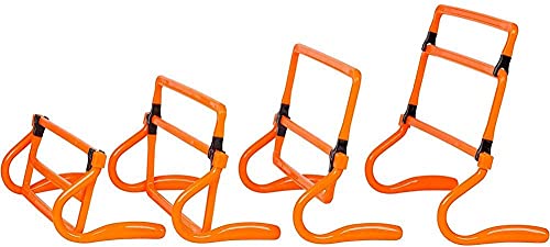 4-Pack Agility Speed Training Adjustable Hurdle Set, 4 Heights, Mini Ultra Durable Football Hurdles ladders