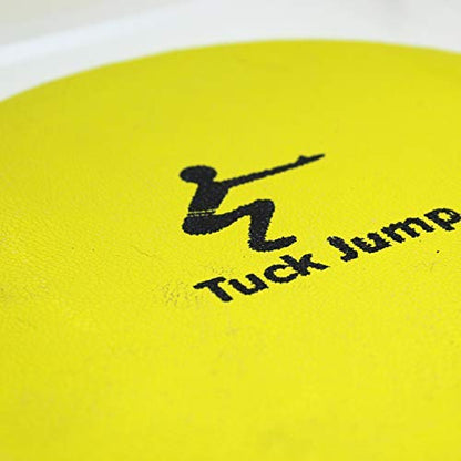 Fitness Health Flat Round Disc Markers | Exercise Workout | Non Slip Circuit Training Set | Outdoor/Indoor Sports Landmark Track and Field Markers | Yellow 10 Exercise Set