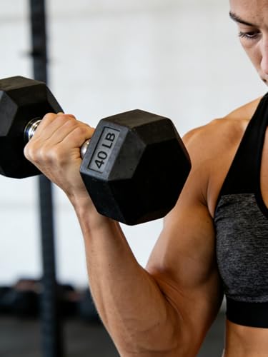 Hex Dumbbell Set – 5lb to 90lb Rubber Coated Hex Dumbbell, Heavy Duty Weights for Home Gym, Strength Training, Men and Women (Single or Pair Options Available) - color: 15 lb Pair