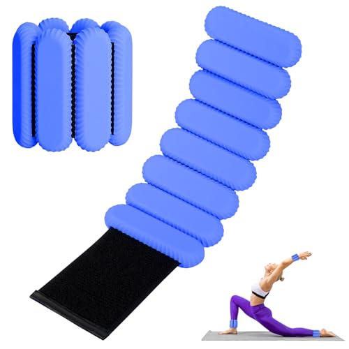 Wrist Ankle Weights for Women, Adjustable Ankle Weights Strength Training Silicone Bracelets Workout Wrist Ankle Weights for Men Women Yoga Running Dance Ankle Arm Leg Weights (2lb)