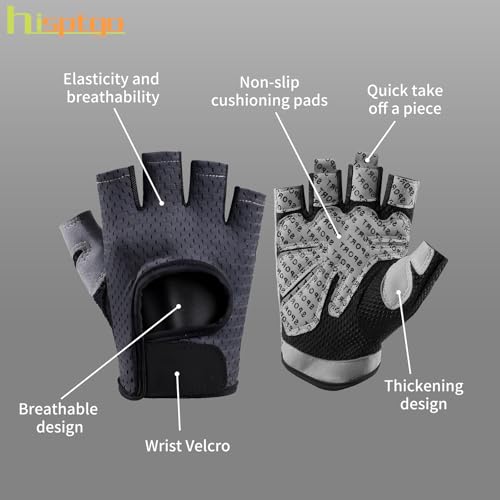 Bike Gloves for Men Women, Half-Finger Cycling Gloves with Shock Absorption, Anti-Slip, Breathable - Ideal for Road, Mountain, Dirtbike Biking
