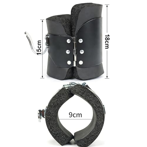 Anti Gravity Inversion Hang Up Boots - Heavy Duty Ankle Holders for Pull Up Bar, Black Padded Foam Fitness Equipment with Locking Buckles, Bearing Capacity 150KG, Includes 2m Safety Rope