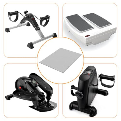 Double Non-Slip Workout Mat for Ellipse Leg Exerciser, Ellipse Machine Mat, Exercise Mat for Under Desk Ellipticals, Suitable for Electric Seated Foot Pedal Exerciser, 23.6" × 19.7"