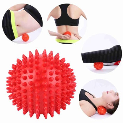 Garosa Spiky Massage Ball, Hard Plastic Point Therapy Muscle Pain Relief Tool for Athletes Runners Red 7.5cm