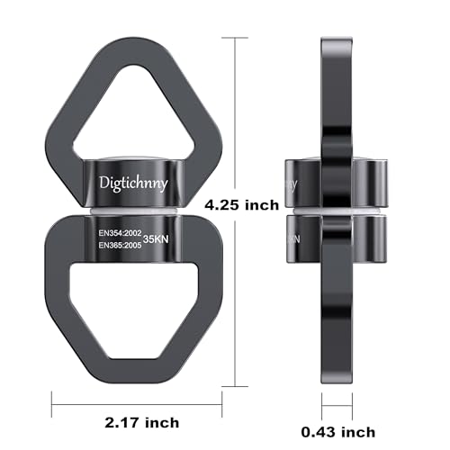 Swing Swivel, 35KN Safety Rotational Device,Swing Spinner for Web Tree Swing, Aerial Dance, Children's Swing, Hanging Hammock（Full Grey） - style: Gray-1 Pack