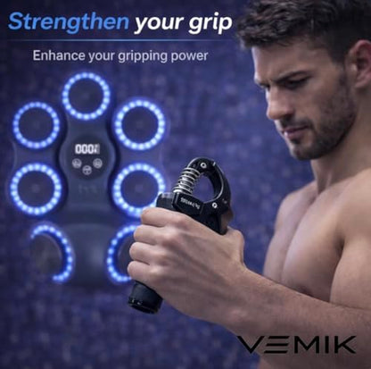 Smart Music Boxing Machine 4 in 1 with LED Punch Targets, Wall Mounted Reaction Trainer Bundle with Boxing Ball Headband, MMA Gloves & Hand Grip Strengthener for Home Fitness Training
