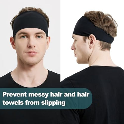Running Headbands for Men (4 or 6 Pack), Mens Stretchy Headband for Football,Cycling,Basketball,Yoga,Fitness Workout Unisex Quick-Dry Sweatband