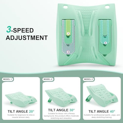 Calf Stretch Board & Back Stretcher – Adjustable Slant Board,Lumbar Pillow,and Foot Rest 4-in-1 for Deep Muscle Relief,Post-Workout Recovery and Injury Prevention