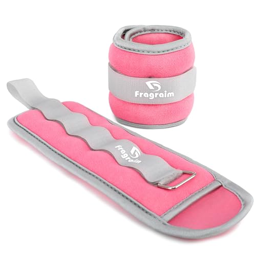 Ankle Weights, 1/2/3/4/6/8/10 LB 1 Pair Wrist Leg Arm Weight for Women, Men - color: Pink, size: 5 lbs x2