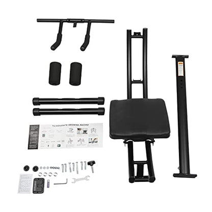 Ab Machine Abdominal Workout Machine Home Gym Exercise Machine with LCD Display, Slope Adjustment Fitness Equipment Silent Roller Core Strength Trainers for Abdomen Arms Back Legs Exercise