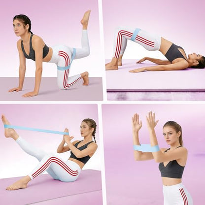 Resistance Bands for Working Out - 2/3/4 Pack Elastic Loop Exercise Band Set 15 25 35 50 lbs, Strength Training Stretching Home Gym Workout Bands for Pilates Yoga Leg Glute Arm Workout for Women Men - size: 3 Pack