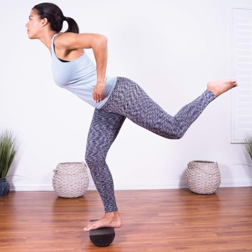 Half-Round Foam Roller - Dual-Sided EVA Foam Massage Roller for Muscle Recovery & Balance Training, Lightweight Yoga Roller for Stretching & Core Workouts