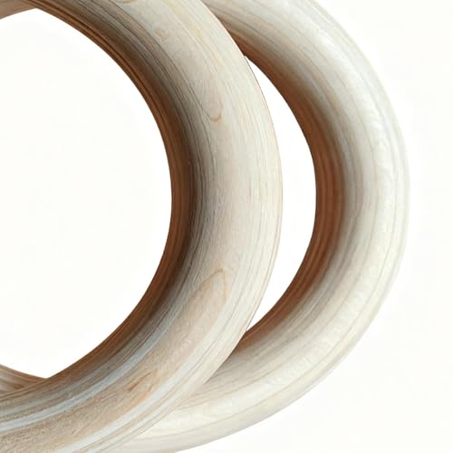 Wooden Gymnastic Rings 2 Pieces Calisthenics Grips Equipment