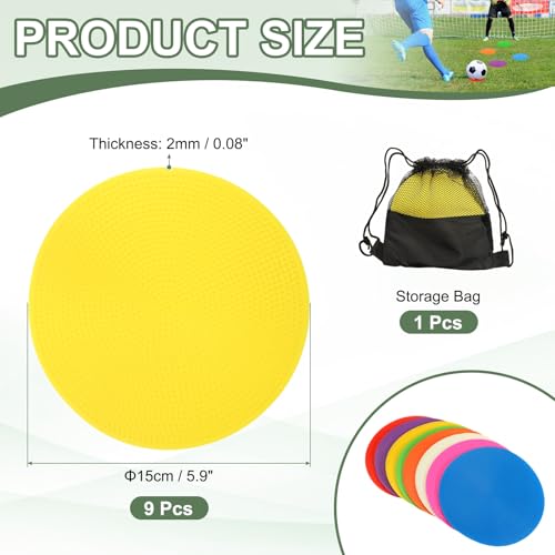 Spot Markers, Poly Spot Marker for Agility Training Floor Dots Non Slip Flat Field Cones