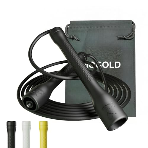 10,000-Drop Unbreakable Jump Rope, 5mm PVC Adjustable Speed Rope with Ergonomic PP Handles for Boxing, HIIT & Home Gym - color: Black